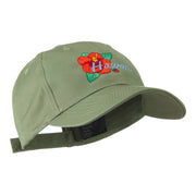 USA State Flower Hawaii Hibiscus Embroidery Cap