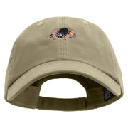 Cartoon Spider Tarantula Embroidered Low Profile Pet Spun Washed Cap - Khaki OSFM