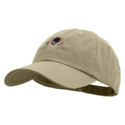 Cartoon Spider Tarantula Embroidered Low Profile Pet Spun Washed Cap - Khaki OSFM