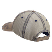 Licensed Army Aviator Veteran Embroidered Low Profile Special Cotton Mesh Cap - Khaki OSFM