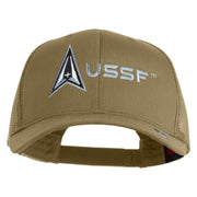 Delta with USSF Embroidered Solid Cotton Mesh Cap - Khaki OSFM