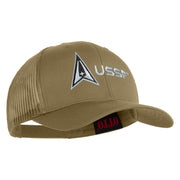 Delta with USSF Embroidered Solid Cotton Mesh Cap - Khaki OSFM
