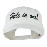 Hole in One Embroidered Washed Cap