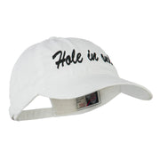 Hole in One Embroidered Washed Cap