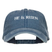 He is Risen Embroidered Washed Cap