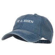 He is Risen Embroidered Washed Cap