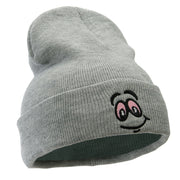 High Smile Eyes Embroidered 12 Inch Long Kintted Beanie