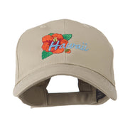 USA State Flower Hawaii Hibiscus Embroidery Cap