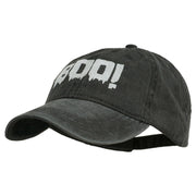 Halloween Boo Sign Embroidered Washed Cap