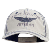 Licensed Army Aviator Veteran Embroidered Low Profile Special Cotton Mesh Cap - Putty OSFM