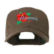 USA State Flower Hawaii Hibiscus Embroidery Cap