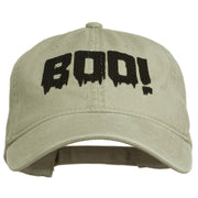 Halloween Boo Sign Embroidered Washed Cap