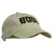 Halloween Boo Sign Embroidered Washed Cap