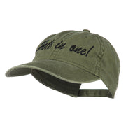 Hole in One Embroidered Washed Cap