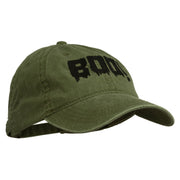 Halloween Boo Sign Embroidered Washed Cap