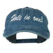 Hole in One Embroidered Washed Cap