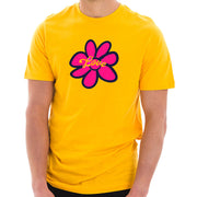 Hippie Flower Graphic Design Unisex Short Sleeve Cotton Jersey T-Shirt