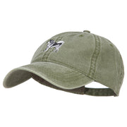 Husky Dog Embroidered Washed Cotton Twill Cap