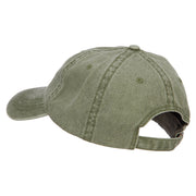 Husky Dog Embroidered Washed Cotton Twill Cap