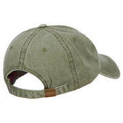 Husky Dog Embroidered Washed Cotton Twill Cap