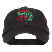 Have a Holly Jolly Embroidered Pet Spun Cap