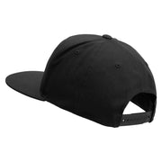 Licensed Army Aviator Veteran Embroidered 5 Panel Flat Bill Twill Snapback Solid Cap - Black OSFM