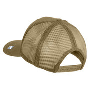 US Air Force Blue Letter Embroidered Solid Cotton Mesh Cap - Khaki OSFM