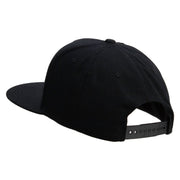 Licensed Navy USN Veteran Embroidered 5 Panel Flat Bill Twill Snapback Solid Cap - Black OSFM