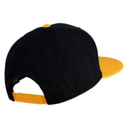 Pittsburgh Skyline Embroidered Superior Cotton Twill Flat Bill Snapback Prostyle Cap - Gold-Black OSFM