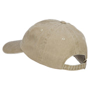 Husky Dog Embroidered Washed Cotton Twill Cap