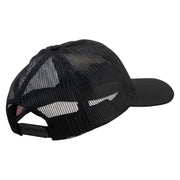 USMC Semper Fi Embroidered 6 Panel Structured Cotton Twill Mesh Cap Made in USA - Black OSFM