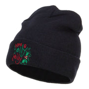 Have a Holly Jolly Embroidered Long Beanie