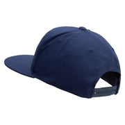 Licensed Army Aviator Veteran Embroidered 5 Panel Flat Bill Twill Snapback Solid Cap - Navy OSFM