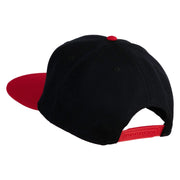 Pittsburgh Skyline Embroidered Superior Cotton Twill Flat Bill Snapback Prostyle Cap - Red-Black OSFM