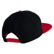 Pittsburgh Skyline Embroidered Superior Cotton Twill Flat Bill Snapback Prostyle Cap - Red-Black OSFM