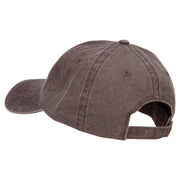 Husky Dog Embroidered Washed Cotton Twill Cap