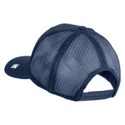 US Air Force Blue Letter Embroidered Solid Cotton Mesh Cap - Navy OSFM