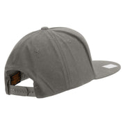 Licensed Navy USN Veteran Embroidered 5 Panel Flat Bill Twill Snapback Solid Cap - Dk-Grey OSFM