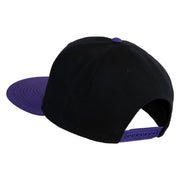 Pittsburgh Skyline Embroidered Superior Cotton Twill Flat Bill Snapback Prostyle Cap - Purple-Black OSFM