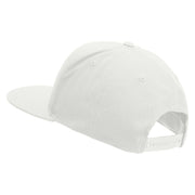Licensed Army Aviator Veteran Embroidered 5 Panel Flat Bill Twill Snapback Solid Cap - White OSFM