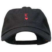 K Heart Symbol Embroidered Washed Cap