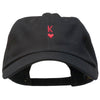 K Heart Symbol Embroidered Washed Cap