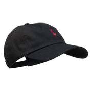 K Heart Symbol Embroidered Washed Cap