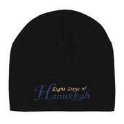 Eight Days of Hanukkah Embroidered Short Beanie