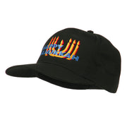 Happy Hanukkah Candles Embroidered Cap