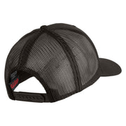 US Air Force Wing Embroidered Solid Cotton Twill Mesh Cap - Charcoal OSFM