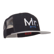 Mr Embroidered Mesh Snapback Cap