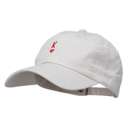 K Heart Symbol Embroidered Washed Cap