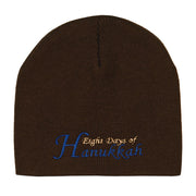 Eight Days of Hanukkah Embroidered Short Beanie