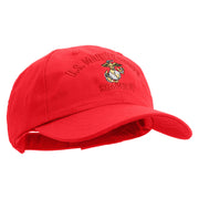 US Marine Corps Semper Fi Embroidered 6 Panel Unstructured Cotton Twill Cap Made in USA - Red OSFM